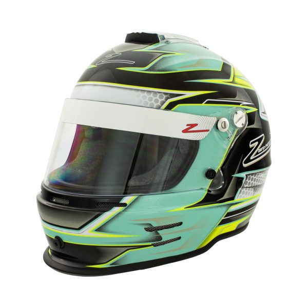 RZ 42Y Green/Silver karting helmet