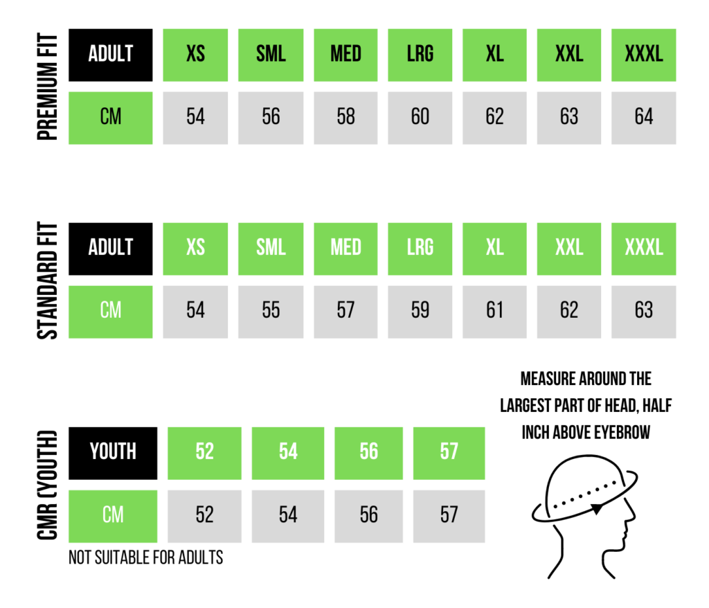 How To Select The Correct Helmet Size Zamp Helmets