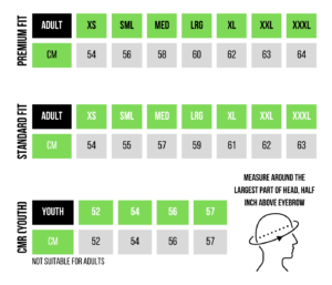 Helmet size guide discount child