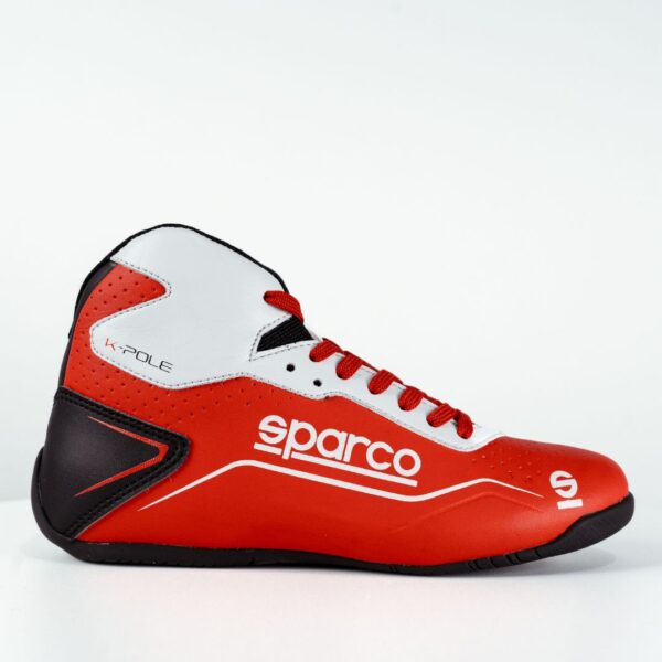 Sparco K-Pole Kart Boots Red/White - Image 2