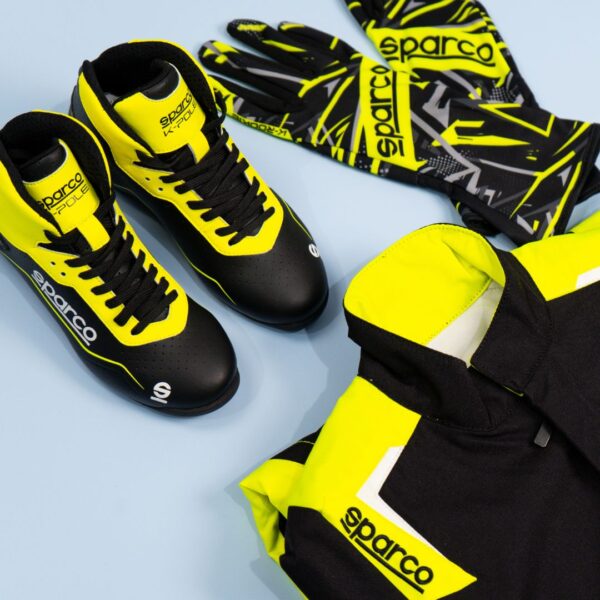 Sparco K-Pole Kart Boots Black / Fluro Yellow - Image 11